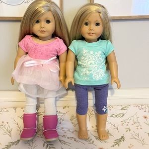 Two American Girl Dolls (retired 2014).